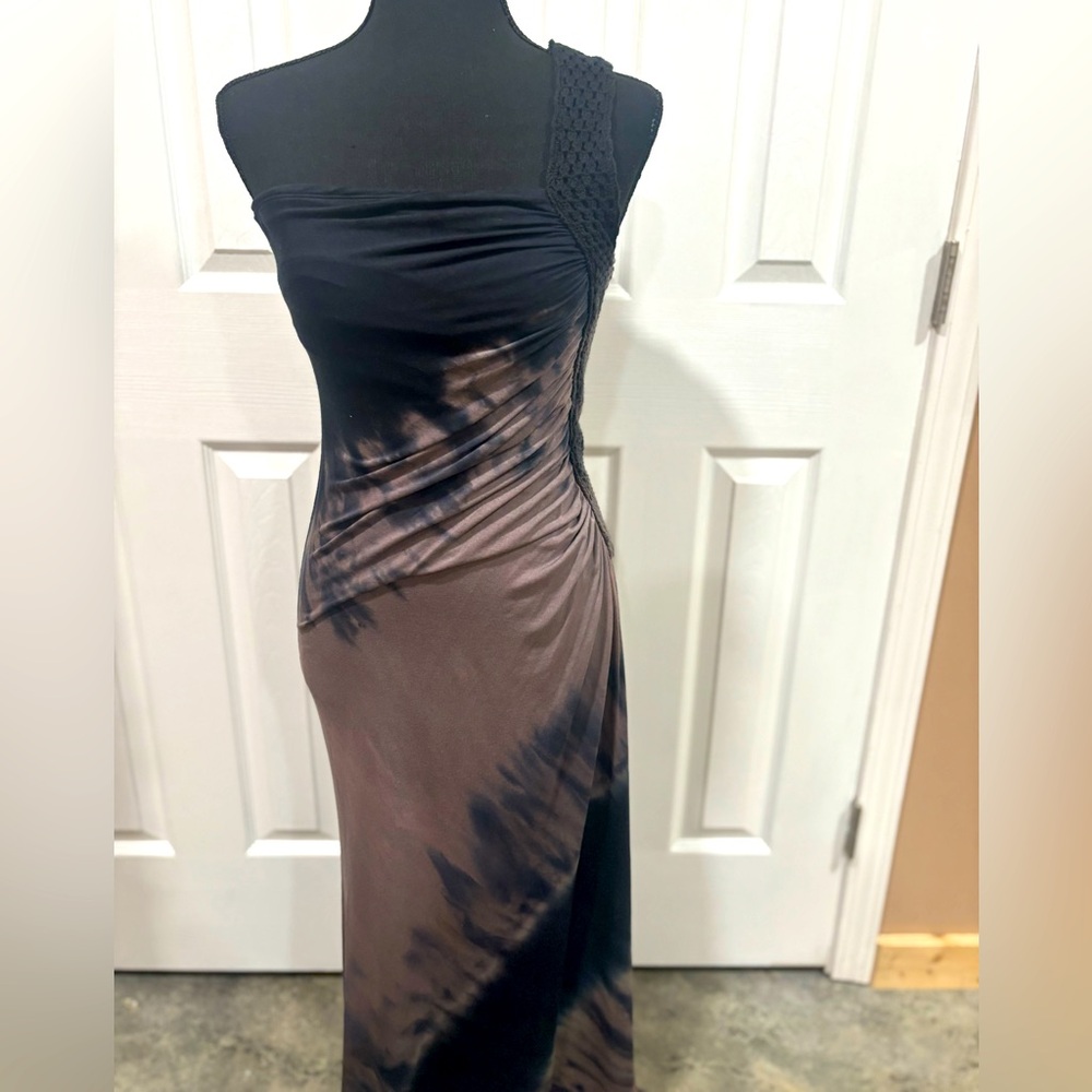 Sky women's one shoulder tidied maxi dress size medium